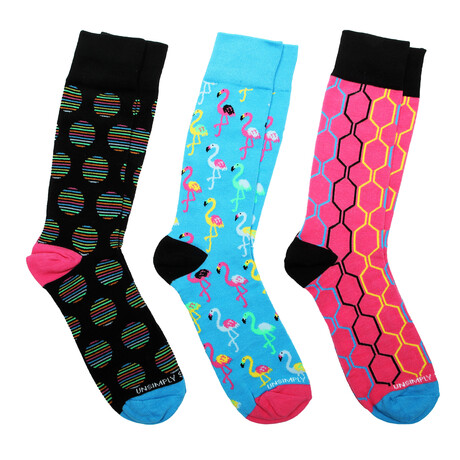 Ezra Crew Socks Gift Box // 3-Pack // Multicolor