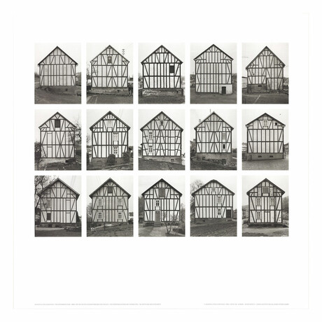 Bernhard and Hilla Becher // Half//Timbered Houses (no text) // 2005 Offset Lithograph