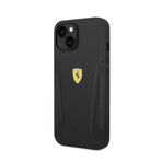 Leather Case Hot Stamped Sides And Yellow Shield Logo // Black (iPhone 14)