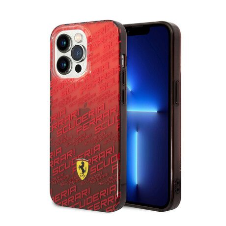 Allover Scuderia And Dyed Bumper Case // Gradient Red (iPhone 14)