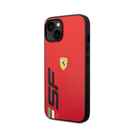 Leather Case Printed Big SF Logo // Red (iPhone 14)