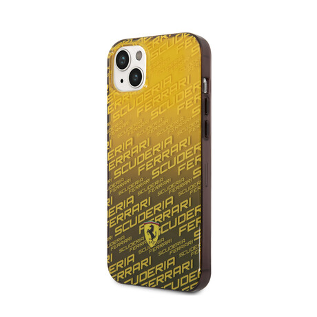 Allover Scuderia And Dyed Bumper Case // Gradient Yellow (iPhone 14)