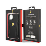 Leather Case Hot Stamped Sides And Yellow Shield Logo // Black (iPhone 14)