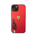 Leather Case Printed Big SF Logo // Red (iPhone 14)