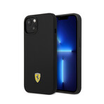 Silicone Case Metal Logo Black Camera Outline // Black (iPhone 14)