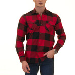 Flannel Shirts // Black & Red Checkered (L)