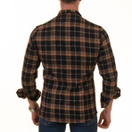 Flannel Shirts // Orange + Black Checkered (XL)