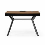 Marston Desk // 3 Drawers + iPad Holder Stand (Gray + Black)