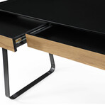 Geffen Desk // 2 Storage Drawers (Black)