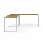 Bryanna L-Shaped Desk (Black + Natural)