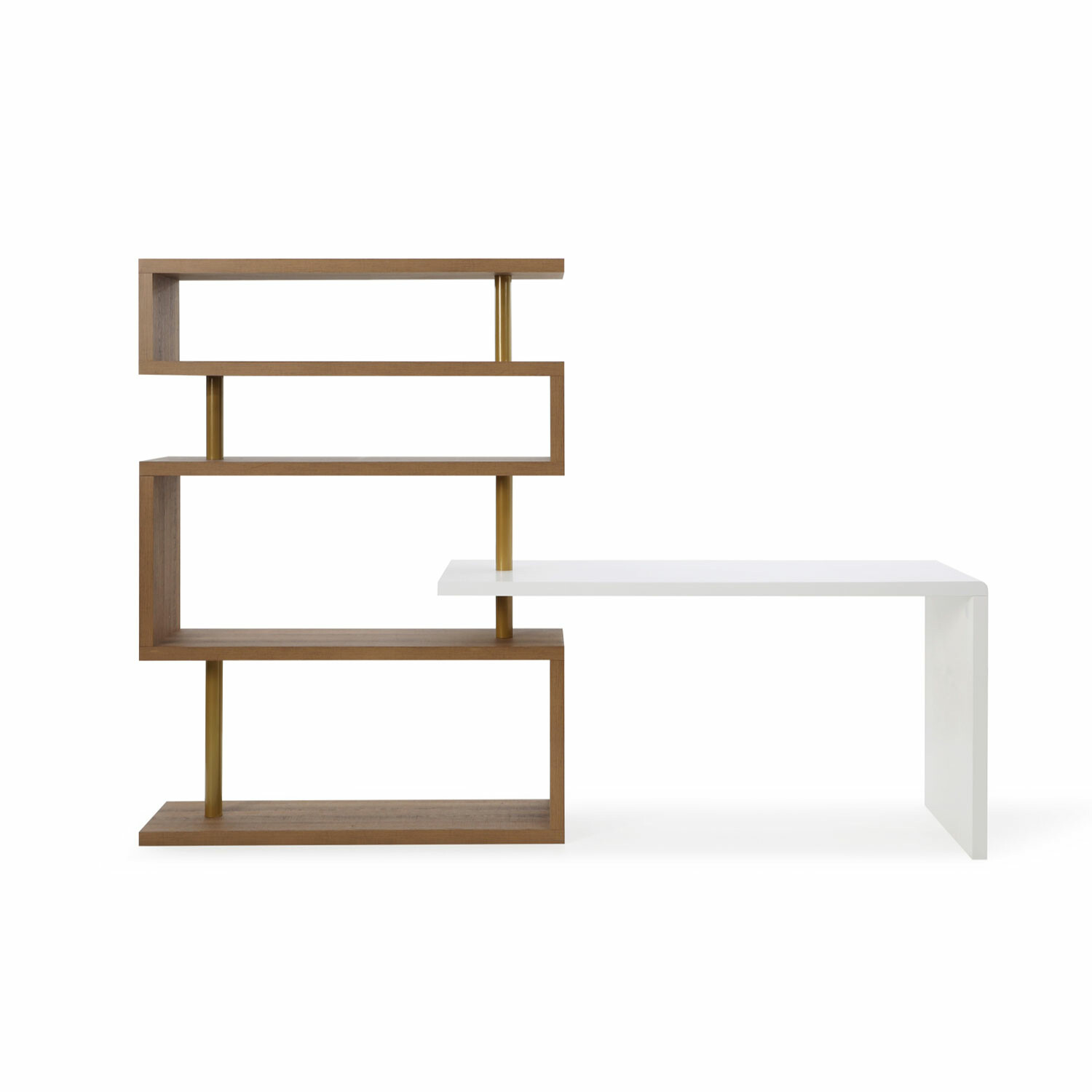 Naya Desk + Shelf (White + Gray) Inspired Home Touch of Modern