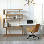 Naya Desk + Shelf // White + Gray