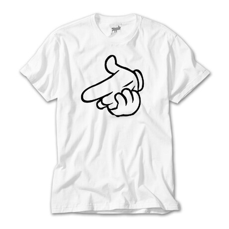 Gun Hands T-Shirt // White (XS)