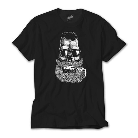 Bearded Skull T-Shirt // Black (XS)