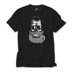 Bearded Skull T-Shirt // Black (XL)