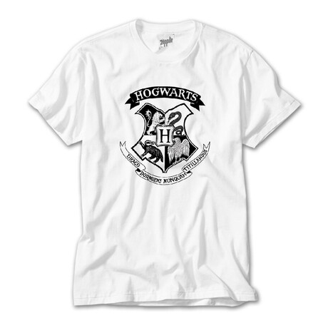 Hogwarts Crest T-Shirt // White (XS)