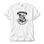 Hogwarts Crest T-Shirt // White (L)