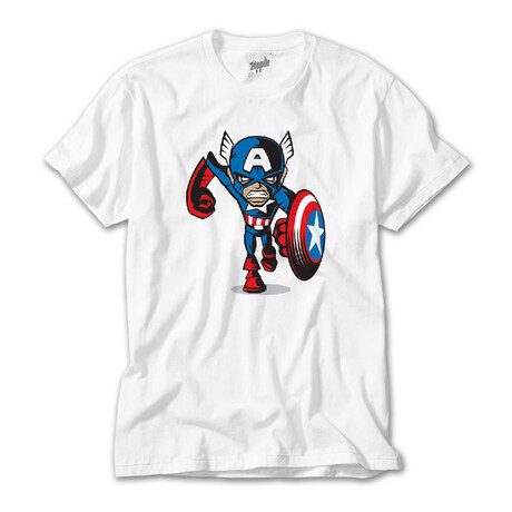 Captain America T-Shirt // White (XS)