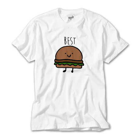 Best Friends Hamburger T-Shirt // White (XS)