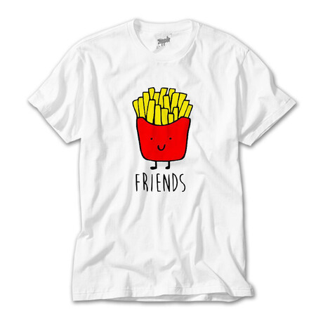 Best Friends Fries T-Shirt // White (XS)