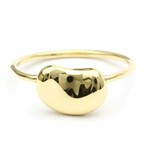 18k Yellow Gold Bean Ring // Ring Size: 5 // Pre-Owned