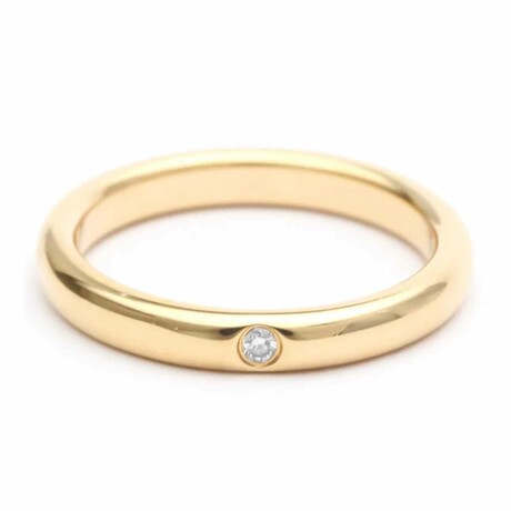 18k Rose Gold Classic Band Diamond Ring // Ring Size: 5.5 // Pre-Owned