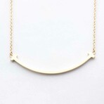 18k Rose Gold T Smile Small Necklace // 15.94"-17.91" // Pre-Owned