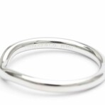 Platinum Curved Band Ring // Ring Size: 5.5 // Pre-Owned