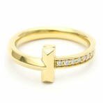 18k Yellow Gold T One Diamond Ring // Ring Size: 9 // Pre-Owned