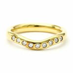 18k Rose Gold Curved Band Diamond Ring // Ring Size: 5 // Pre-Owned