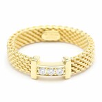 18k Yellow Gold Somerset Diamond Mesh Ring // Ring Size: 5 // Pre-Owned