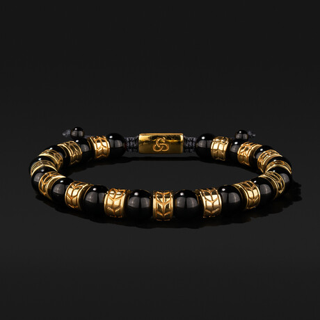 Royale Onyx Bracelet // Gold + Black (X-Small)