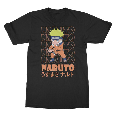 Naruto // Chibi Repeat Logo T-Shirt (S)