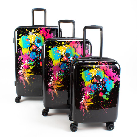 Bursts 3-Piece Hardside Spinner Set // Multicolor