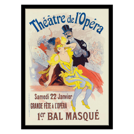 Poster for the 1st. Masked Ball, the Big Party at the Opera, January 22 (1898) (15"H x 18"W x 2"D)