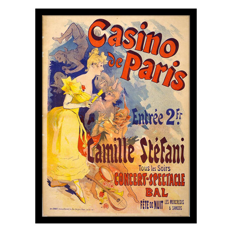 Casino of Paris. Camille Stefani. Bal Concert Table (15"H x 18"W x 2"D)