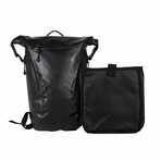 Advenire Vertical Roll-Top Backpack // Black