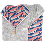 1/4 Zip Reversible Sherpa Fleece // Silver + Arizona (X-Small)