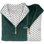 1/4 Zip Reversible Sherpa Fleece // Forest + Energize (X-Small)