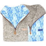 1/4 Zip Reversible Sherpa Fleece // Walnut + Zest (X-Small)