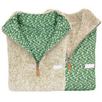 1/4 Zip Reversible Sherpa Fleece // Olive + Gator (X-Small)