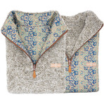 1/4 Zip Reversible Sherpa Fleece // Walnut + Bear (X-Small)