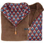 1/4 Zip Reversible Sherpa Fleece // Adobe + Award (X-Small)