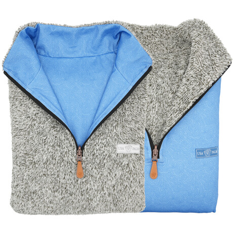 1/4 Zip Reversible Sherpa Fleece // Obsidian + Treasure 2.0 (X-Small)