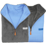 1/4 Zip Reversible Sherpa Fleece // Charcoal + Valor (X-Small)