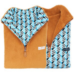 1/4 Zip Reversible Sherpa Fleece // Latte + Crest (X-Small)