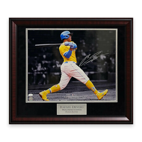 Rafael Devers // Boston Red Sox // Autographed Photograph + Framed