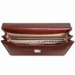 Leather Briefcase // Cognac
