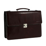 Leather Briefcase // Cherry
