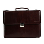 Leather Briefcase // Cherry